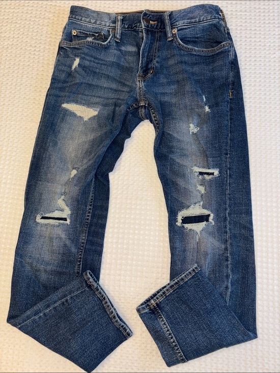 Old Navy Other - Old Navy Men's 30x32 Slim Distressed Dark Blue Straight Jeans Built-In Flex